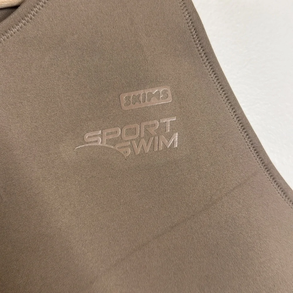 Skims Womens Sport Swim Full Length Bodysuit Tan Desert 3X